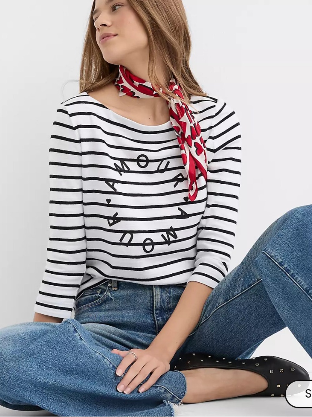 LOFT Amour Striped Harbor Tee